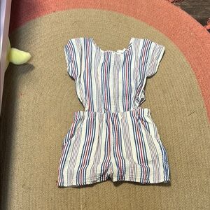 Cat & Jack Blue and Red Striped Jumpsuit